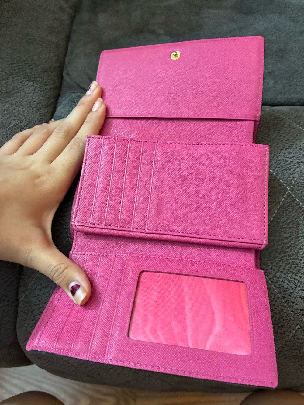 MCM Cognac Visetos Wallet with Multicolor Bunny Motif - Picture 3 of 5